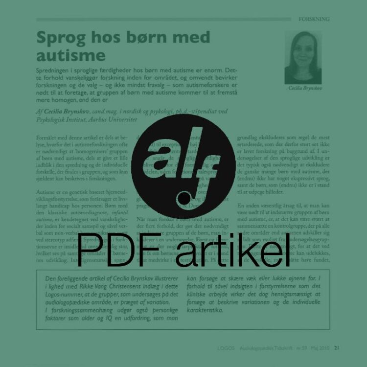 Sprog hos børn med autisme