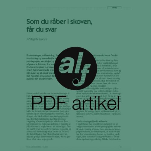 Som du råber i skoven, får du svar
