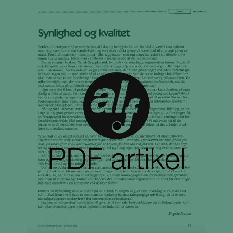 Synlighed og kvalitet