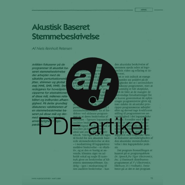 Akustisk Baseret Stemmebeskrivelse