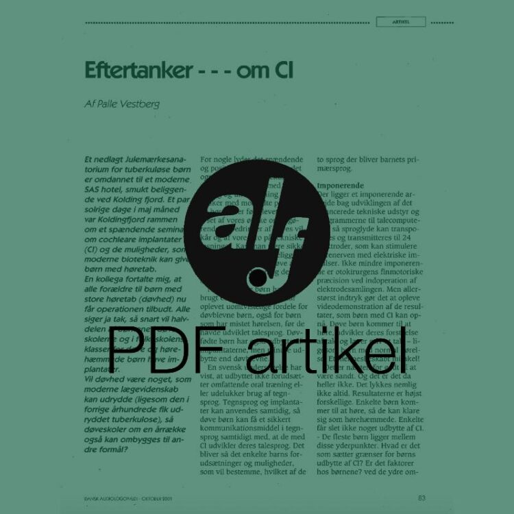 Eftertanker --- om CI
