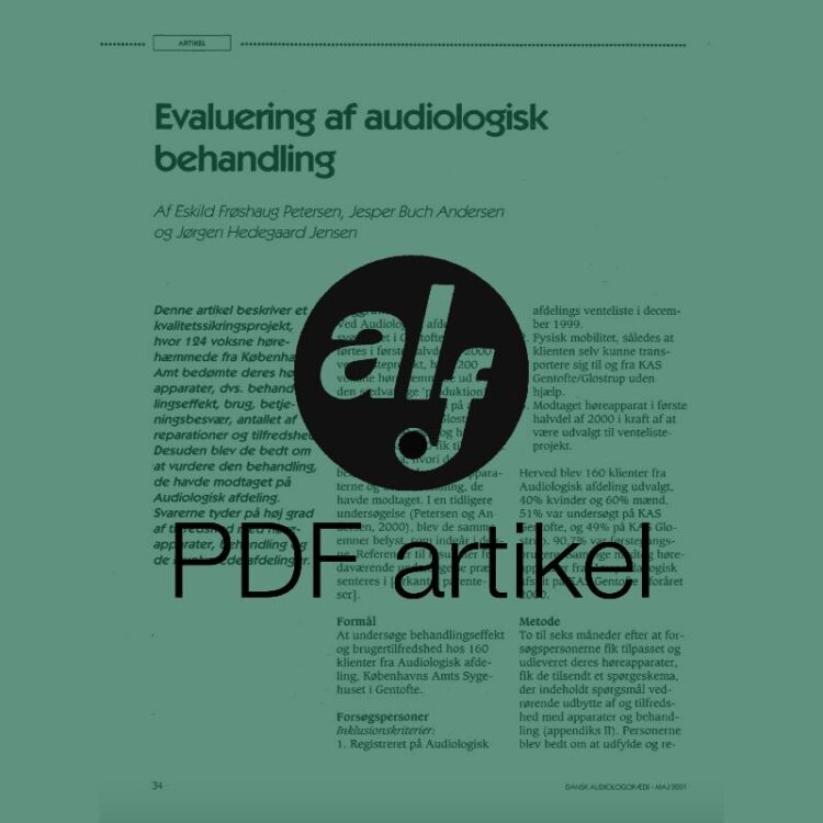 Evaluering af audiologopædisk behandling