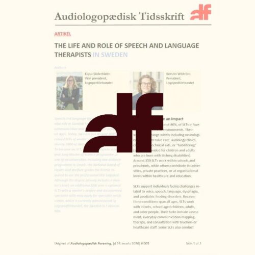 The Life and Role of Speech and Language Therapists in Sweden