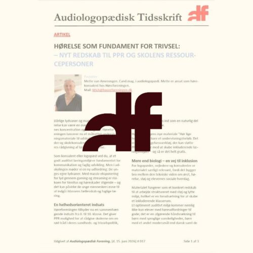 Hørelse som fundament for trivsel