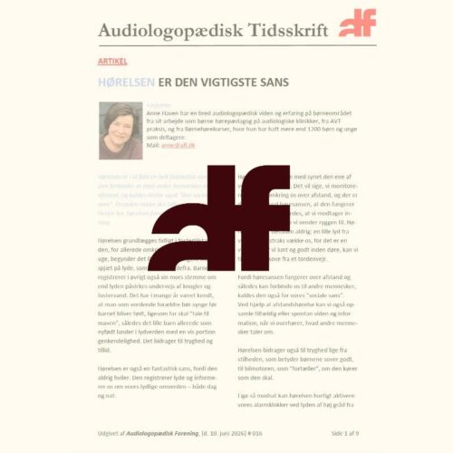 Hørelsen er den vigtigste sans