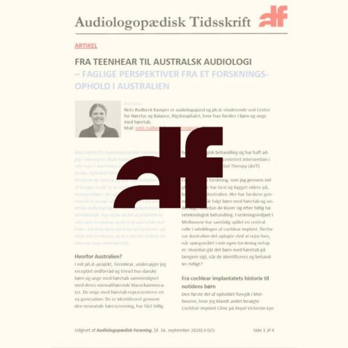 Fra TeenHear til australsk audiologi