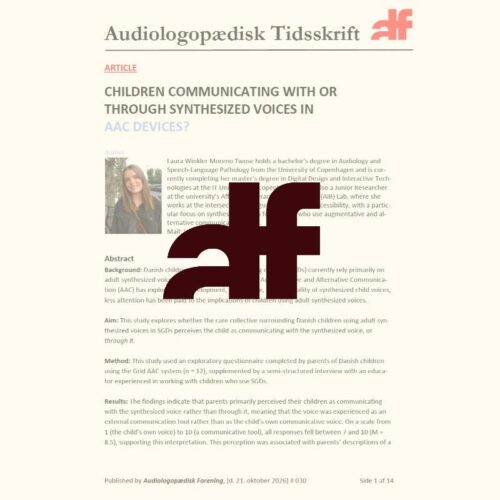 Children communicating with or through voice synthesis in AAC devices?